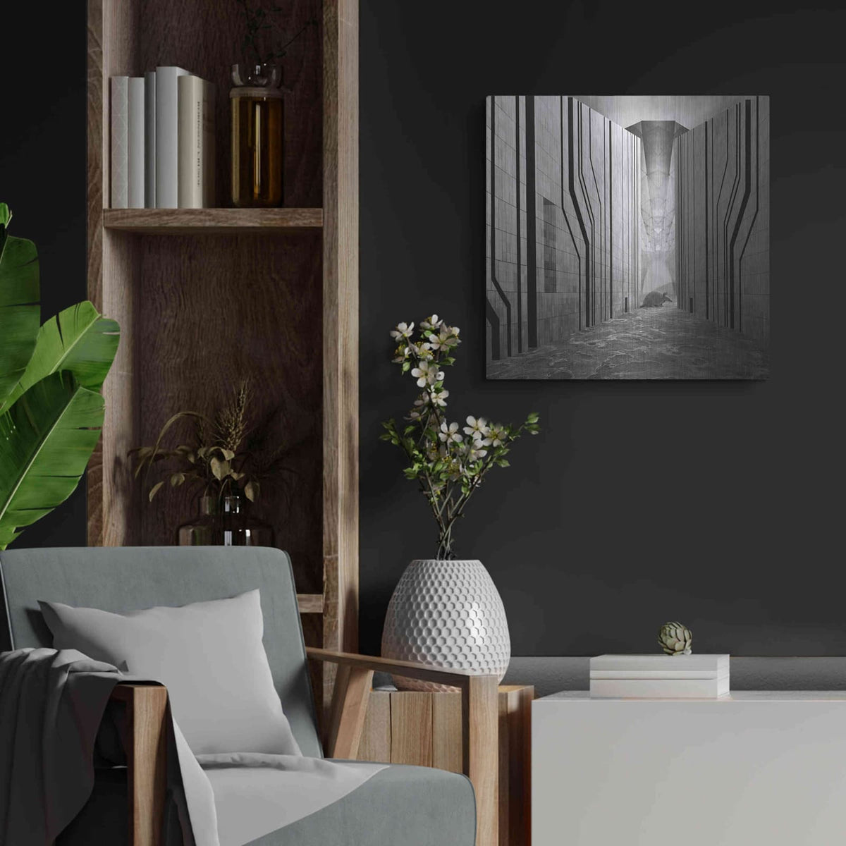 'Armadillo' by Dariusz Klimczak – Metal Wall Art, 24x24 room view