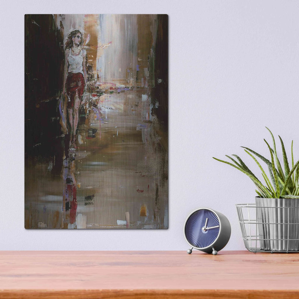 'Down Town' by Oscar Alvarez Pardo – Metal Wall Art, 12x16 room view