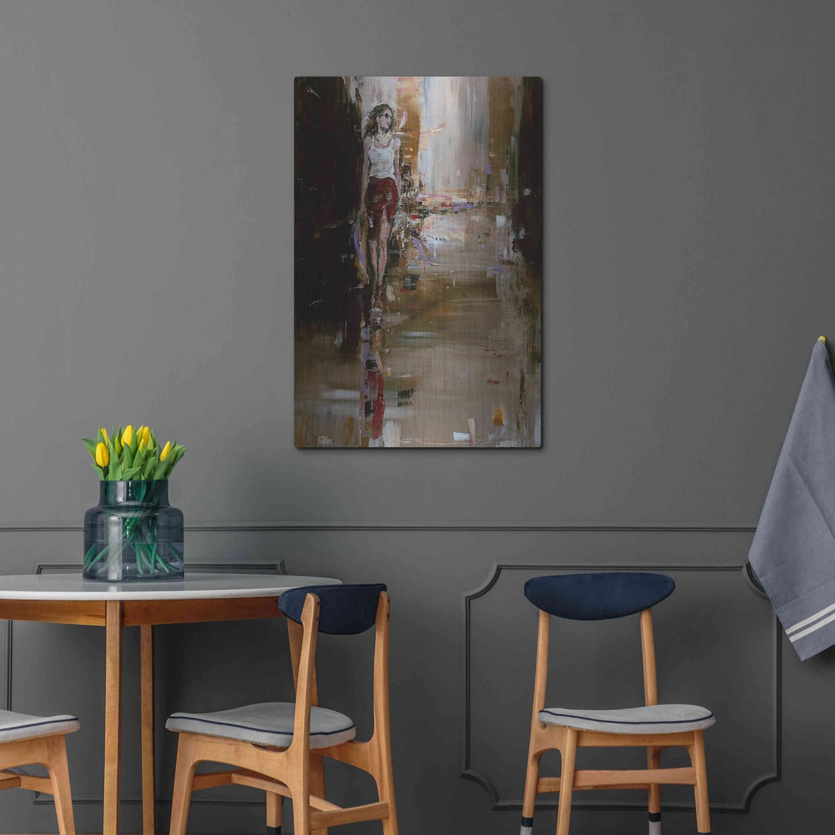 'Down Town' by Oscar Alvarez Pardo – Metal Wall Art, 24x36 room view