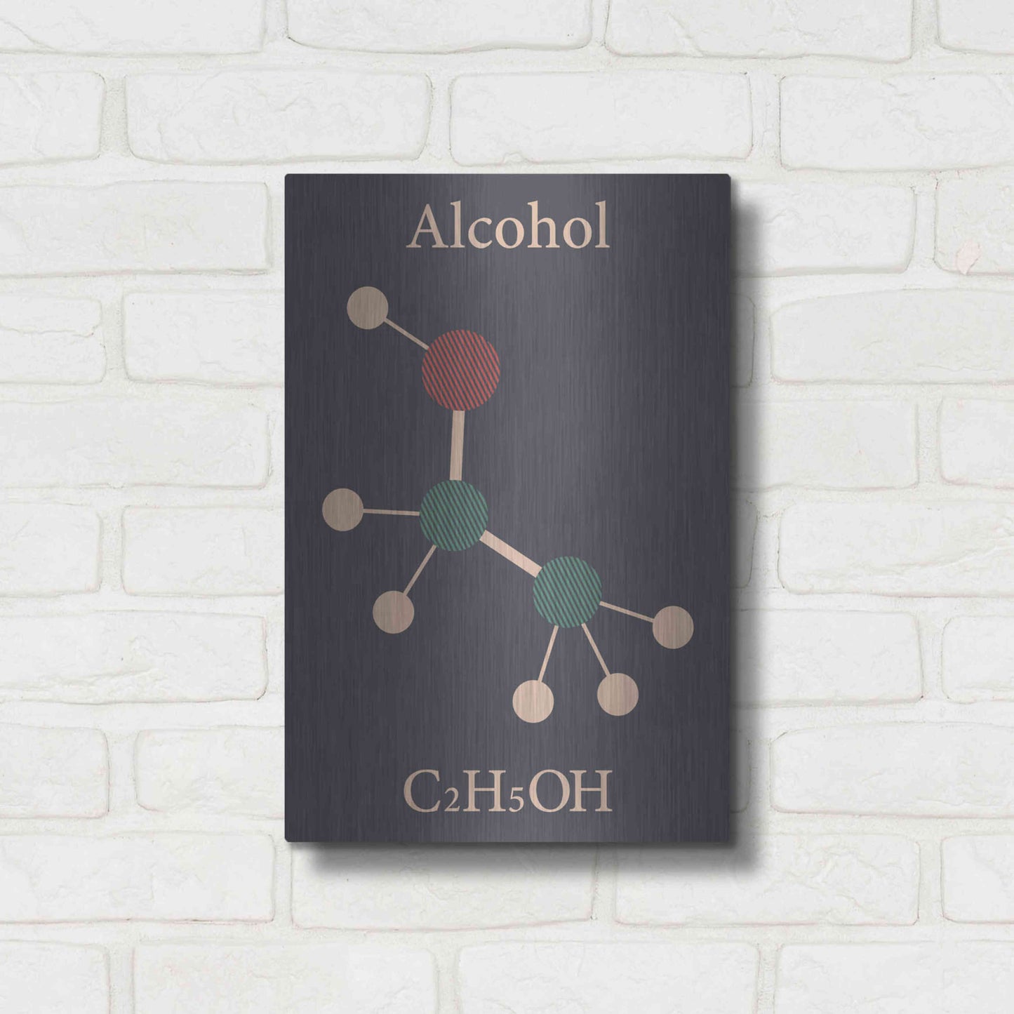 Luxe Metal Art 'Alcohol Molecule' Metal Wall Art,12x16