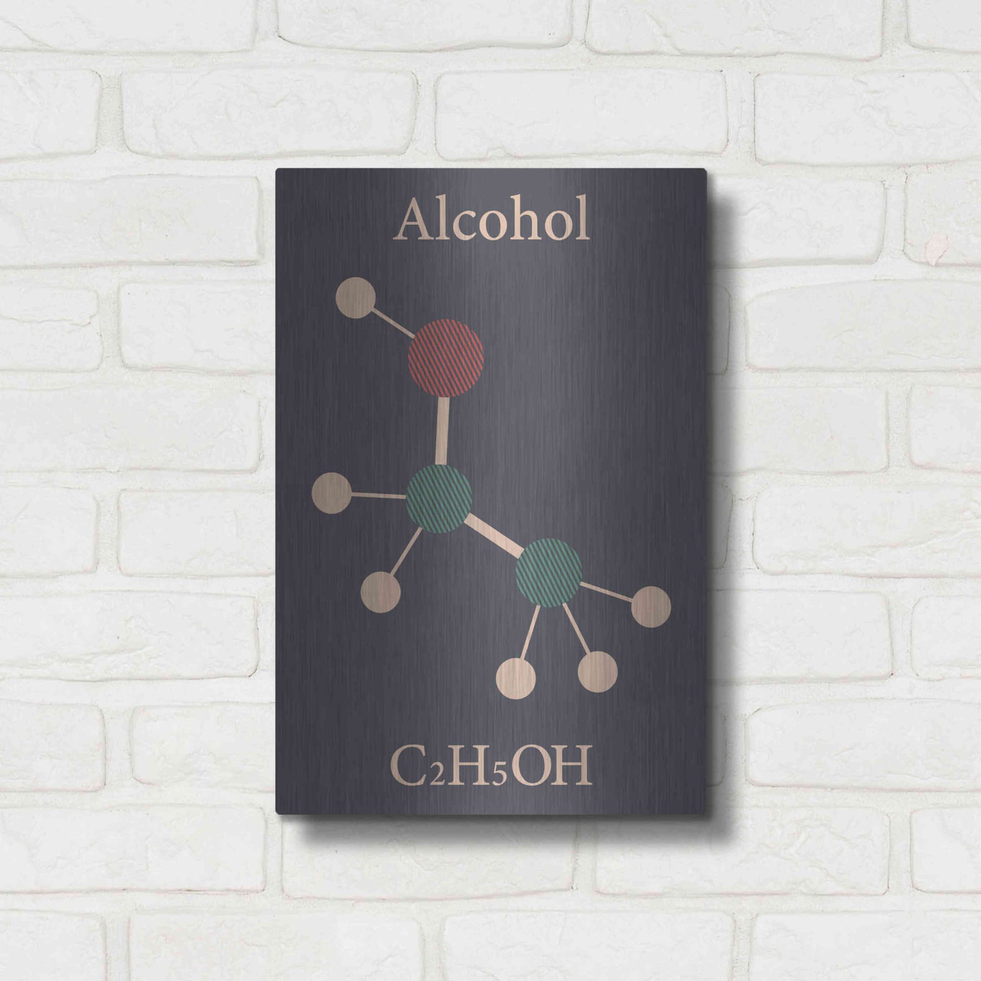 Luxe Metal Art 'Alcohol Molecule' Metal Wall Art,12x16