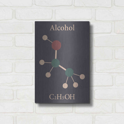 Luxe Metal Art 'Alcohol Molecule' Metal Wall Art,12x16