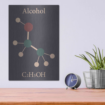 Luxe Metal Art 'Alcohol Molecule' Metal Wall Art,12x16