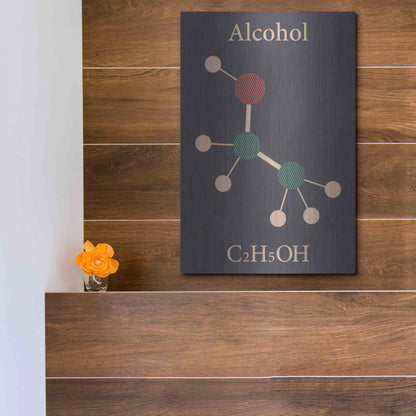 Luxe Metal Art 'Alcohol Molecule' Metal Wall Art,12x16