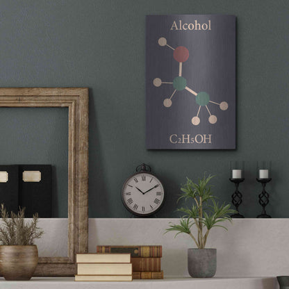 Luxe Metal Art 'Alcohol Molecule' Metal Wall Art,12x16
