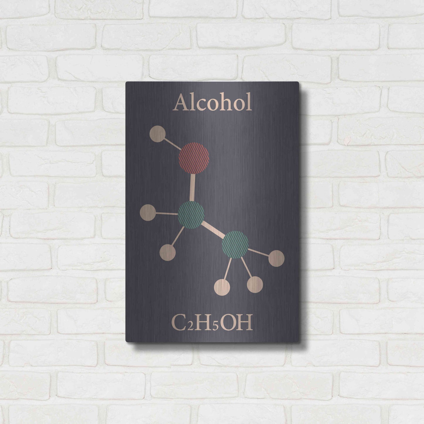 Luxe Metal Art 'Alcohol Molecule' Metal Wall Art,16x24