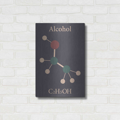 Luxe Metal Art 'Alcohol Molecule' Metal Wall Art,16x24