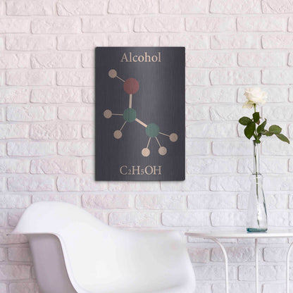 Luxe Metal Art 'Alcohol Molecule' Metal Wall Art,16x24