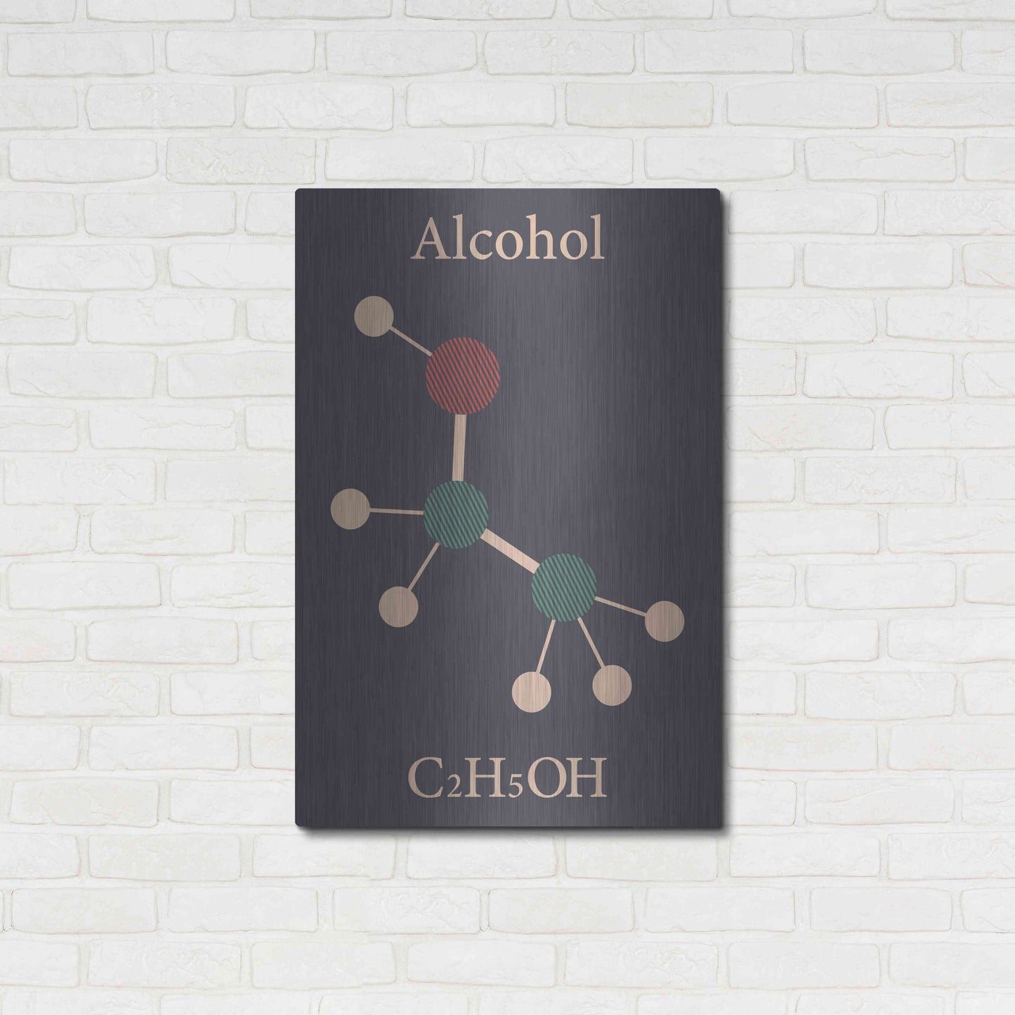 Luxe Metal Art 'Alcohol Molecule' Metal Wall Art,24x36