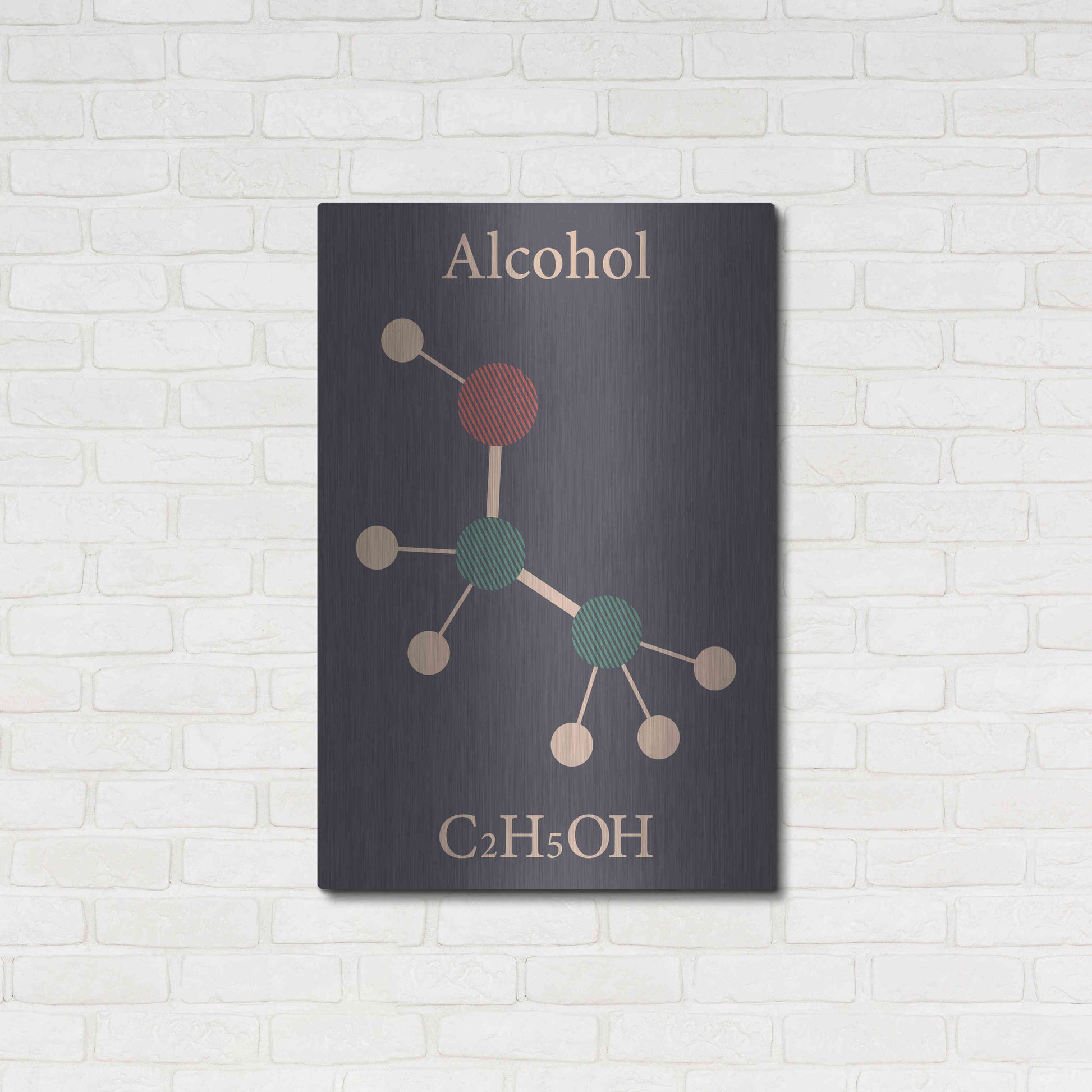Luxe Metal Art 'Alcohol Molecule' Metal Wall Art,24x36
