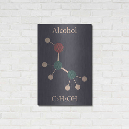 Luxe Metal Art 'Alcohol Molecule' Metal Wall Art,24x36