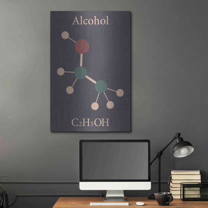 Luxe Metal Art 'Alcohol Molecule' Metal Wall Art,24x36