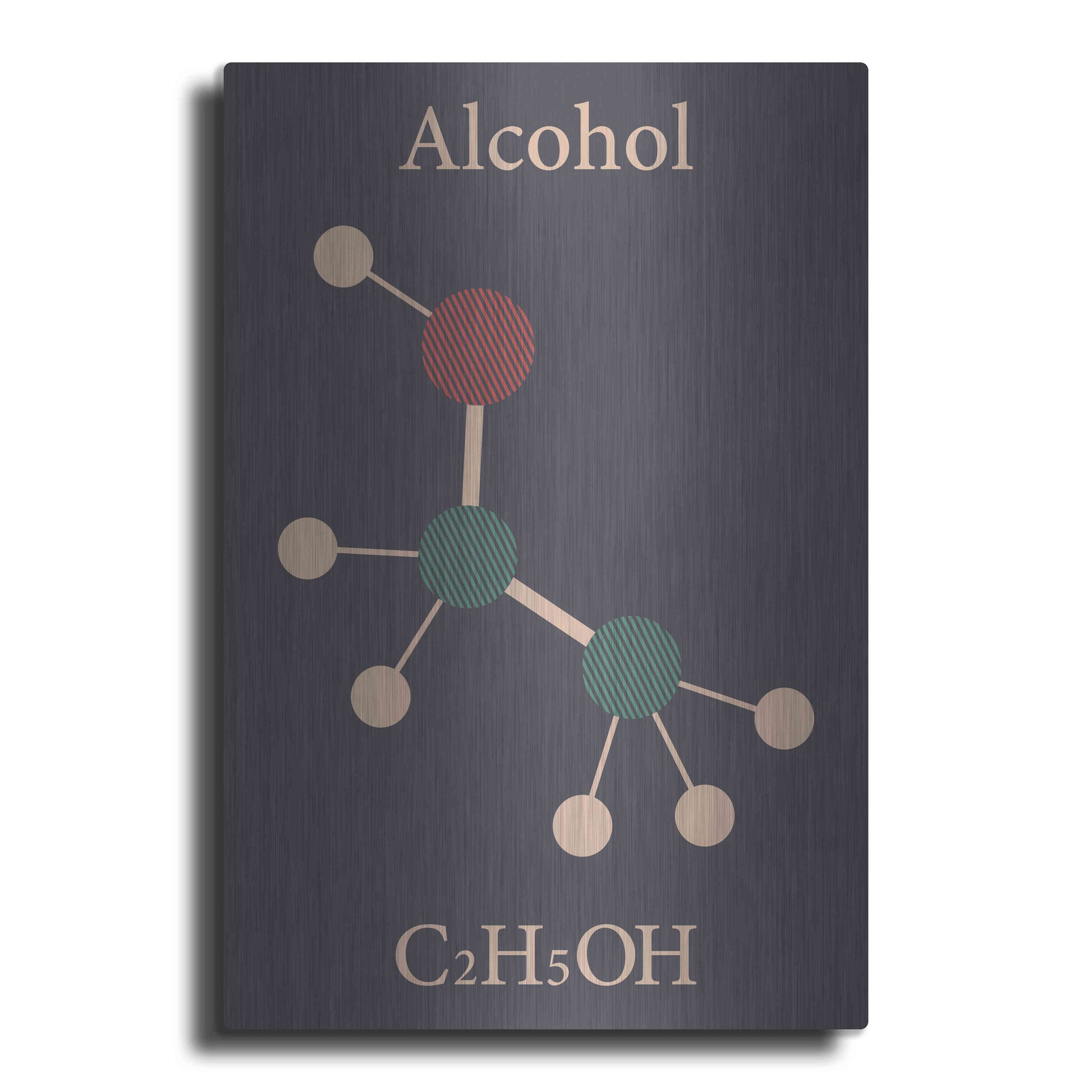 Luxe Metal Art 'Alcohol Molecule' Metal Wall Art