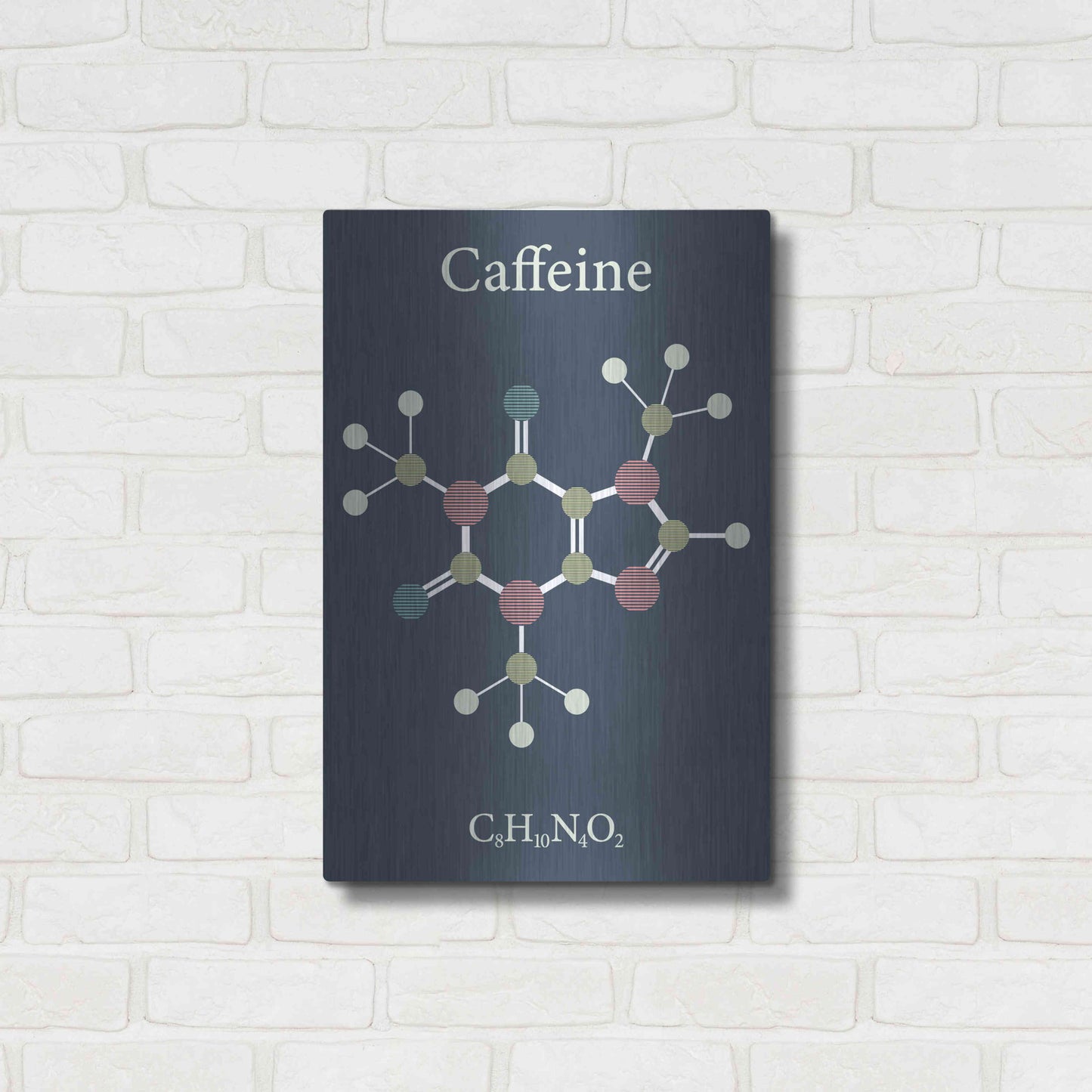 Luxe Metal Art 'Caffeine Molecule' Metal Wall Art,16x24