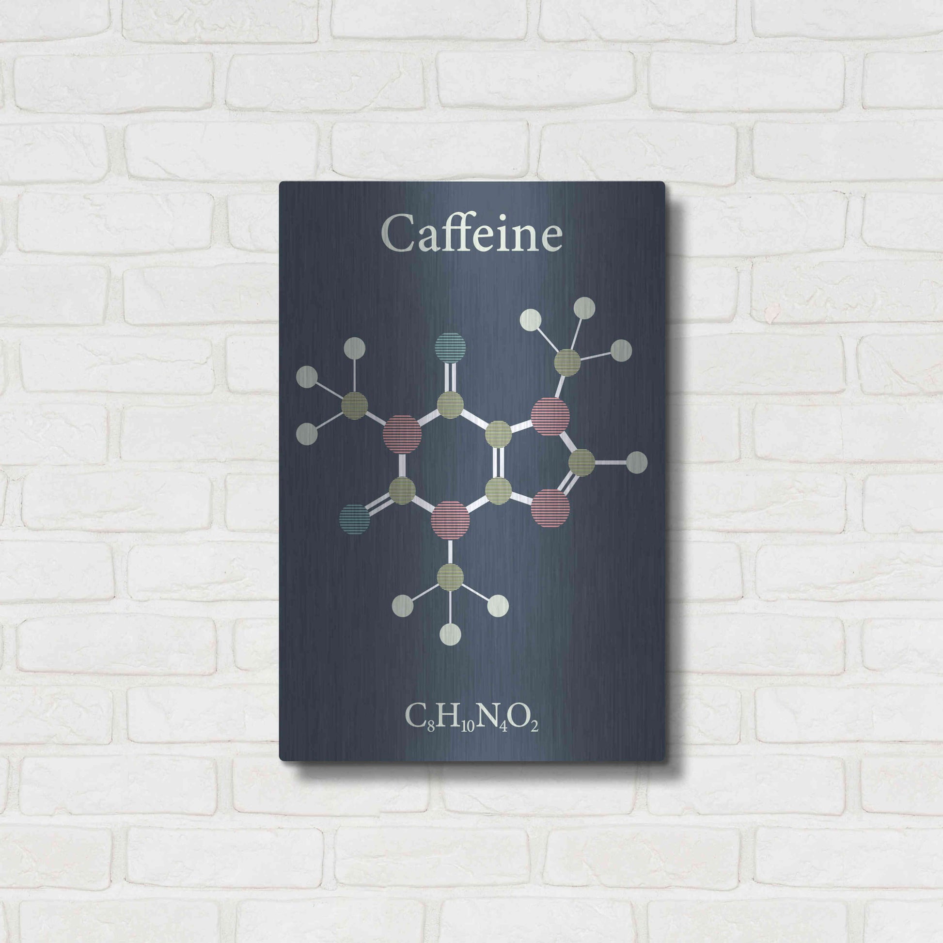 Luxe Metal Art 'Caffeine Molecule' Metal Wall Art,16x24