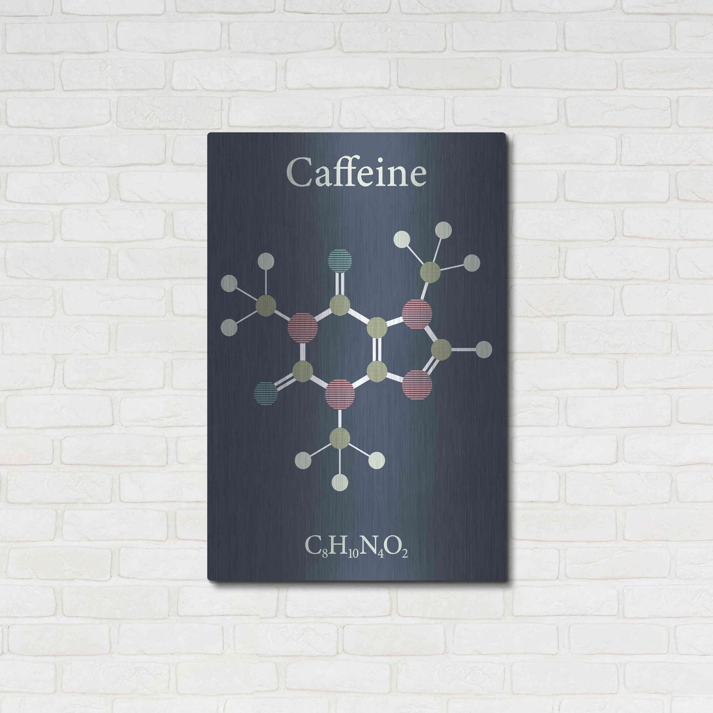 Luxe Metal Art 'Caffeine Molecule' Metal Wall Art,24x36