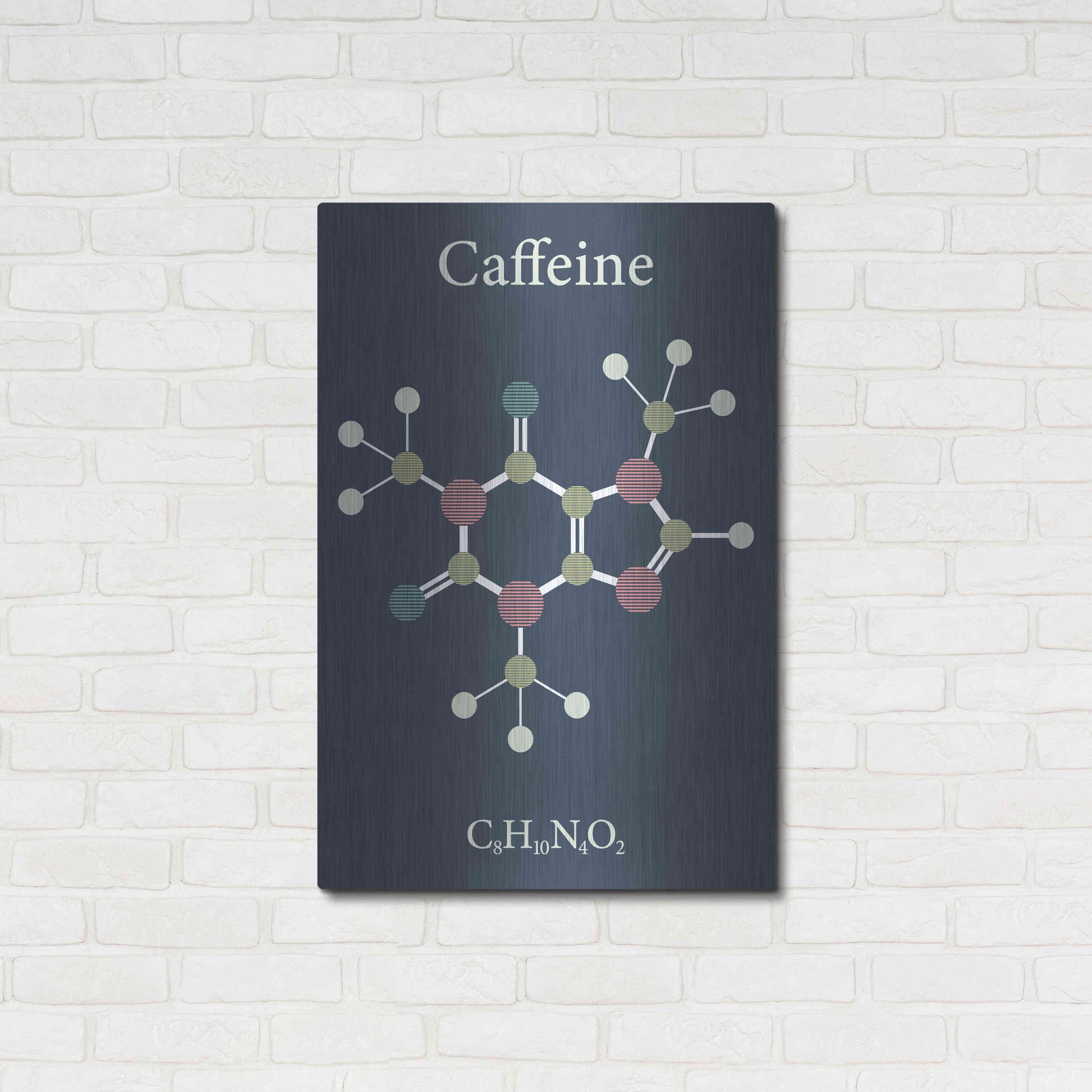 Luxe Metal Art 'Caffeine Molecule' Metal Wall Art,24x36