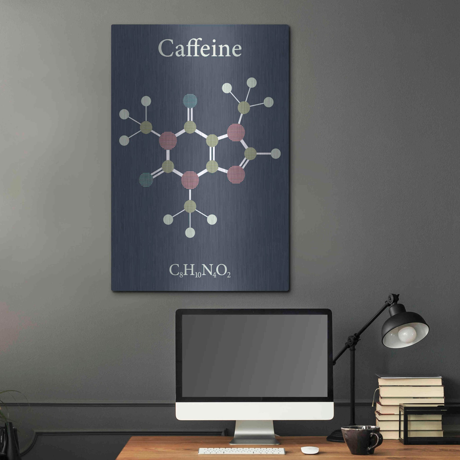 Luxe Metal Art 'Caffeine Molecule' Metal Wall Art,24x36