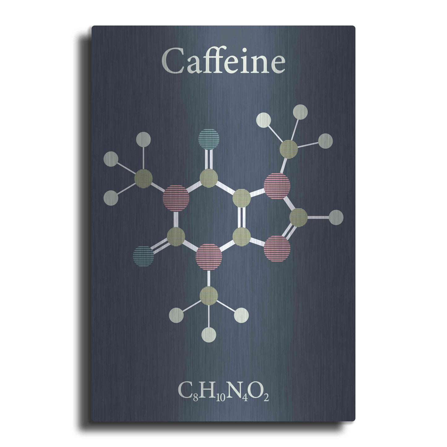 Luxe Metal Art 'Caffeine Molecule' Metal Wall Art