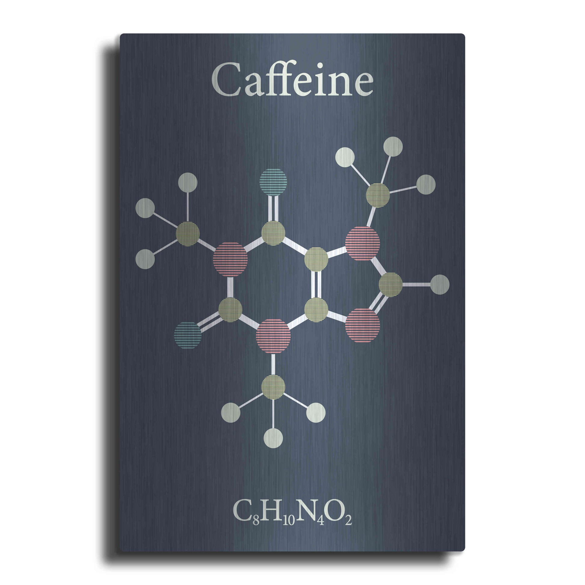 Luxe Metal Art 'Caffeine Molecule' Metal Wall Art
