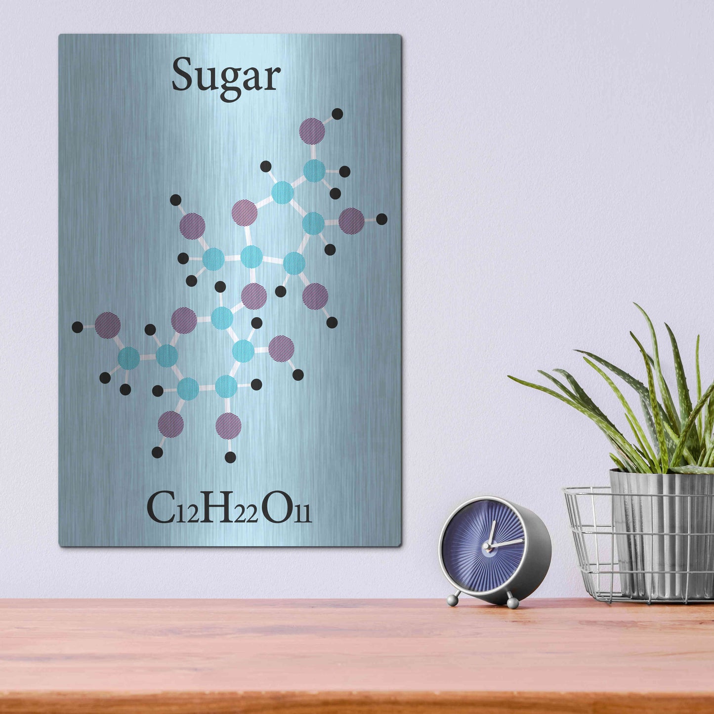 Luxe Metal Art 'Sugar Molecule' Metal Wall Art,12x16