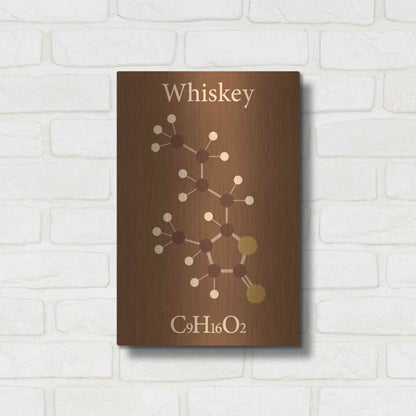 Luxe Metal Art 'Whiskey Molecule' Metal Wall Art,12x16