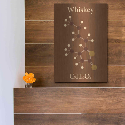 Luxe Metal Art 'Whiskey Molecule' Metal Wall Art,12x16