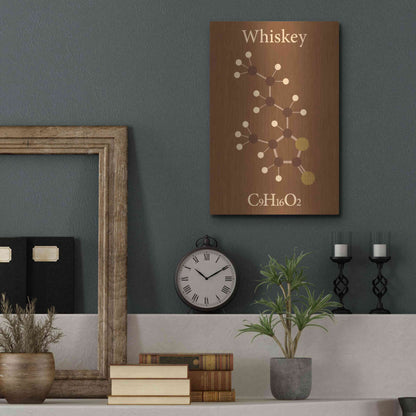 Luxe Metal Art 'Whiskey Molecule' Metal Wall Art,12x16