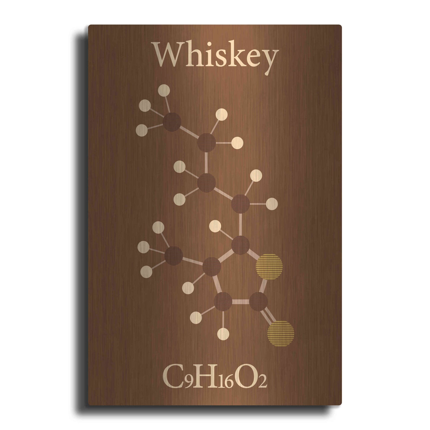 Luxe Metal Art 'Whiskey Molecule' Metal Wall Art