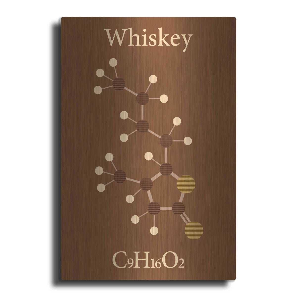 Luxe Metal Art 'Whiskey Molecule' Metal Wall Art