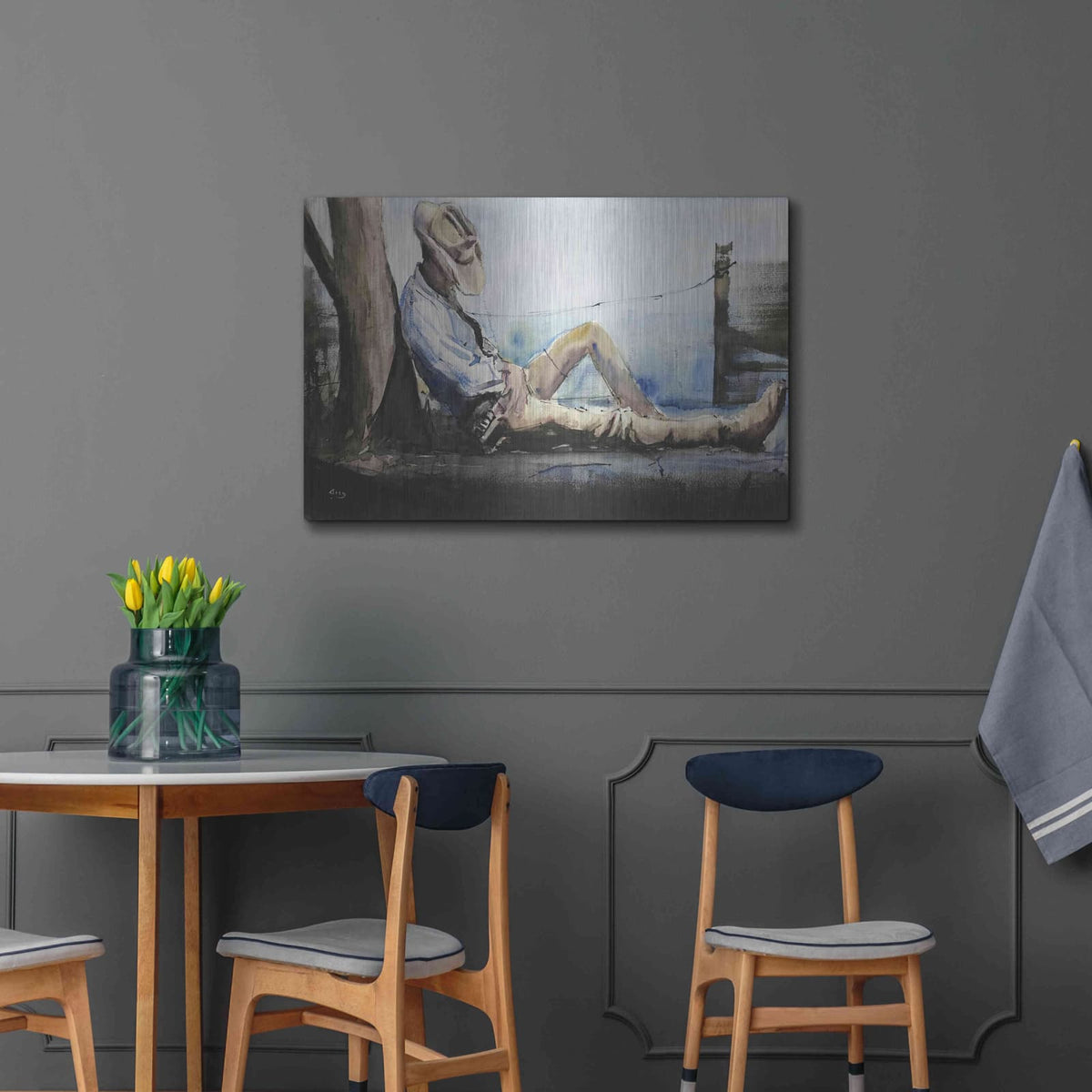 'Nap Time' by Oscar Alvarez Pardo – Metal Wall Art, 36x24 room view