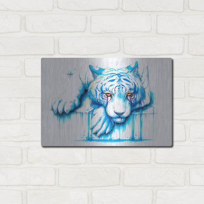 Luxe Metal Art 'Blue Tears' by JoJoesArt, Metal Wall Art,16x12