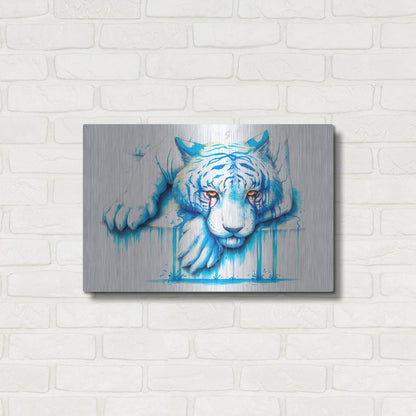 Luxe Metal Art 'Blue Tears' by JoJoesArt, Metal Wall Art,24x16