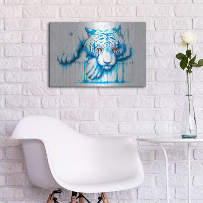 Luxe Metal Art 'Blue Tears' by JoJoesArt, Metal Wall Art,24x16
