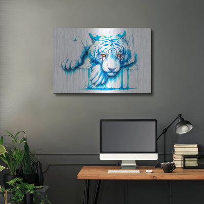 Luxe Metal Art 'Blue Tears' by JoJoesArt, Metal Wall Art,36x24