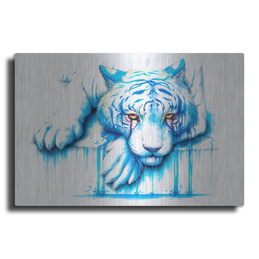 Luxe Metal Art 'Blue Tears' by JoJoesArt, Metal Wall Art