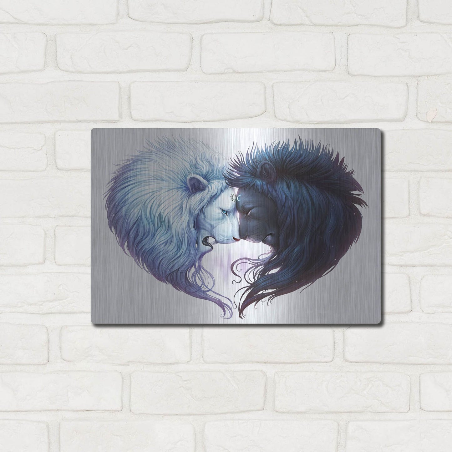 Luxe Metal Art 'Brotherhood' by JoJoesArt, Metal Wall Art,16x12