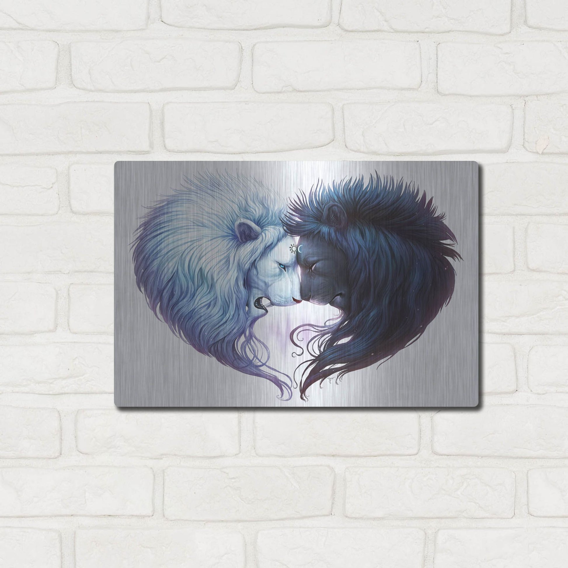 Luxe Metal Art 'Brotherhood' by JoJoesArt, Metal Wall Art,16x12