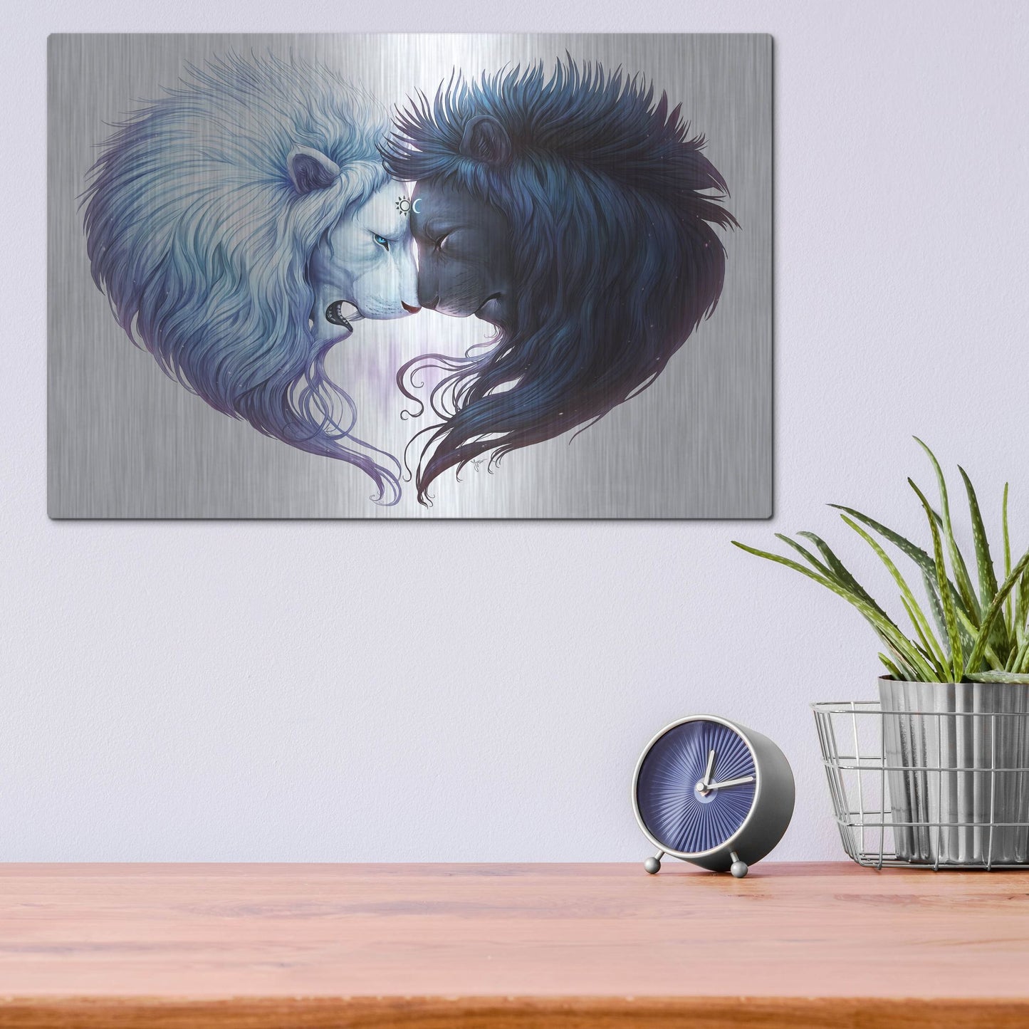 Luxe Metal Art 'Brotherhood' by JoJoesArt, Metal Wall Art,16x12