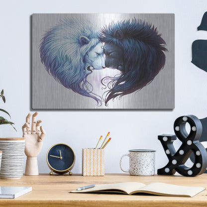 Luxe Metal Art 'Brotherhood' by JoJoesArt, Metal Wall Art,16x12