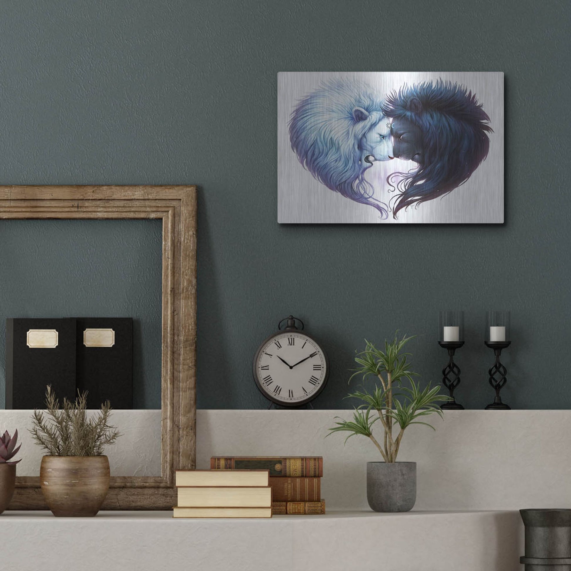 Luxe Metal Art 'Brotherhood' by JoJoesArt, Metal Wall Art,16x12