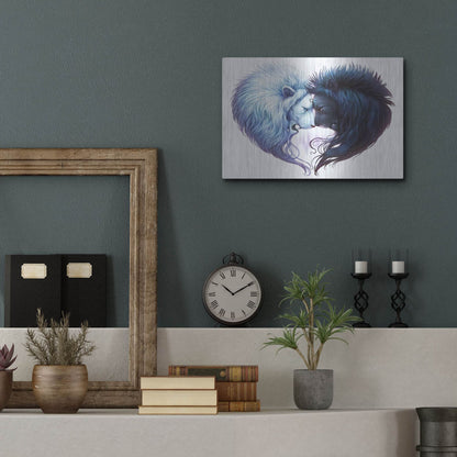 Luxe Metal Art 'Brotherhood' by JoJoesArt, Metal Wall Art,16x12