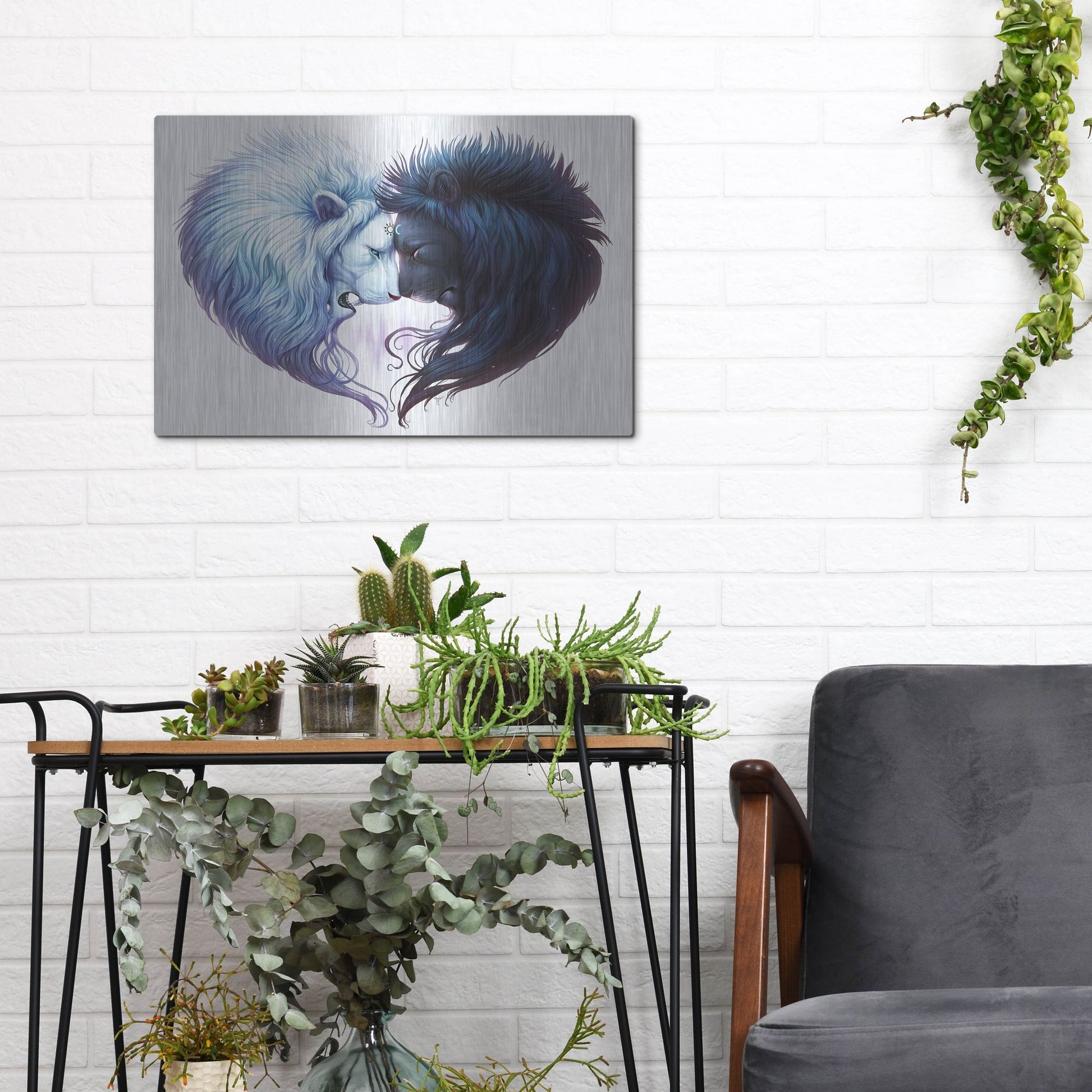 Luxe Metal Art 'Brotherhood' by JoJoesArt, Metal Wall Art,16x12