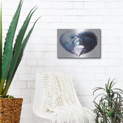 Luxe Metal Art 'Brotherhood' by JoJoesArt, Metal Wall Art,16x12