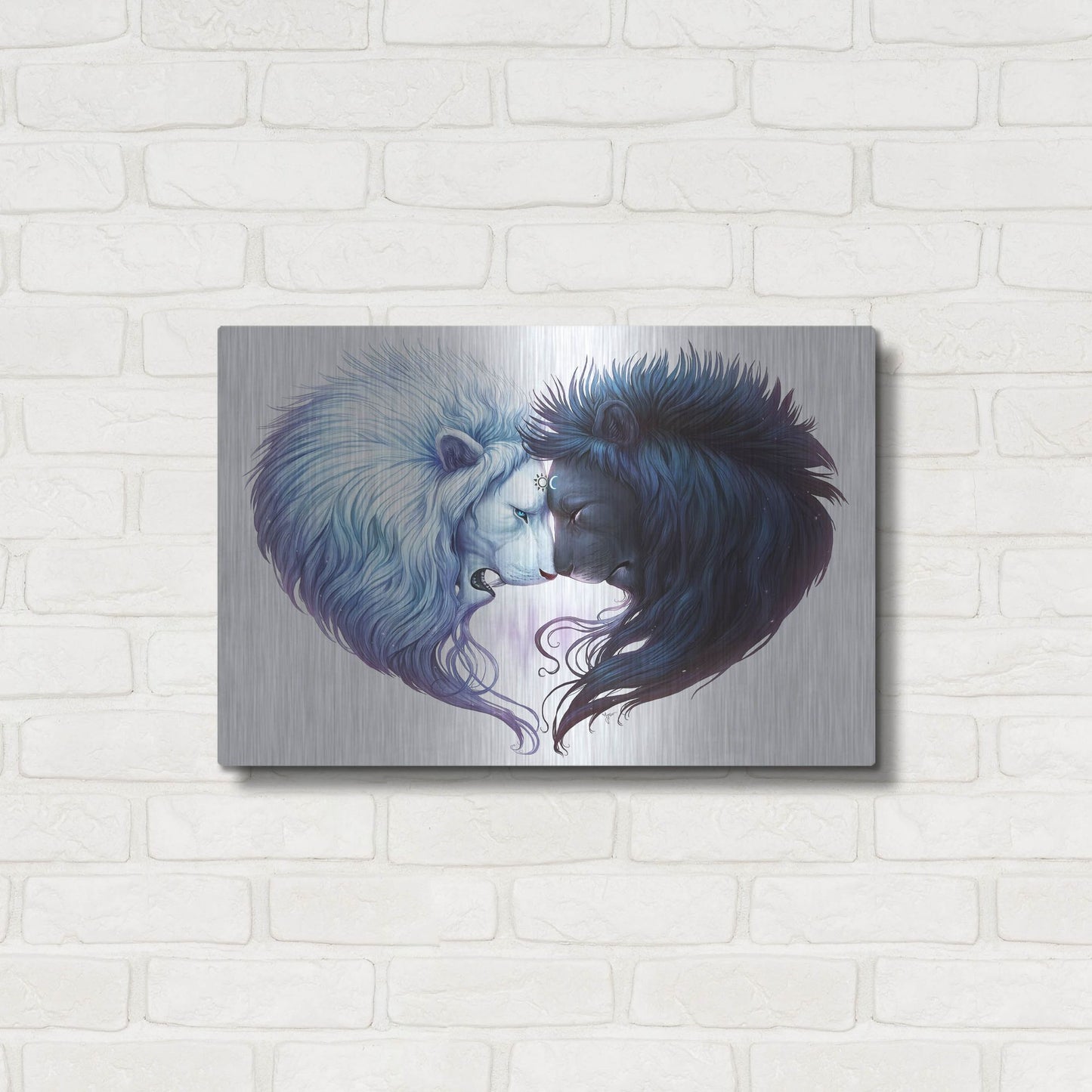 Luxe Metal Art 'Brotherhood' by JoJoesArt, Metal Wall Art,24x16