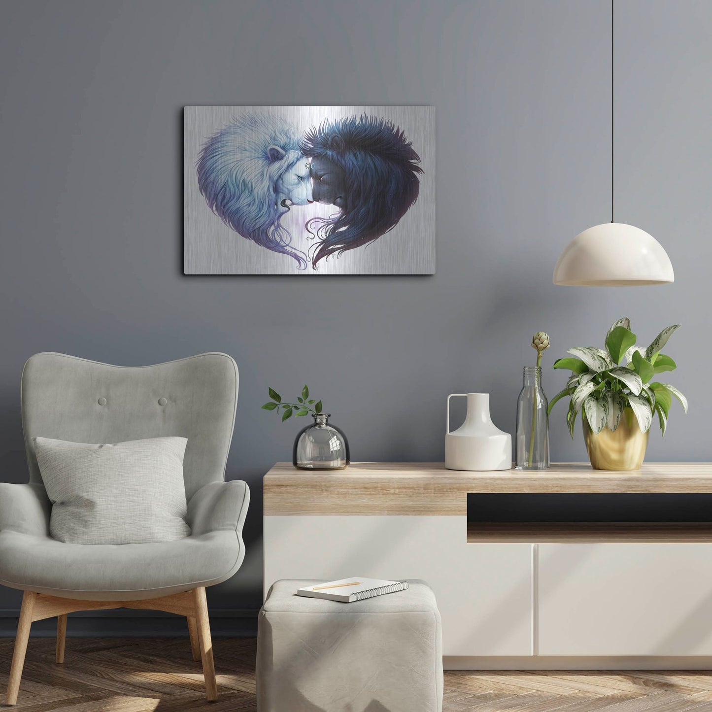 Luxe Metal Art 'Brotherhood' by JoJoesArt, Metal Wall Art,24x16