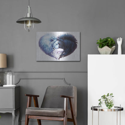 Luxe Metal Art 'Brotherhood' by JoJoesArt, Metal Wall Art,24x16