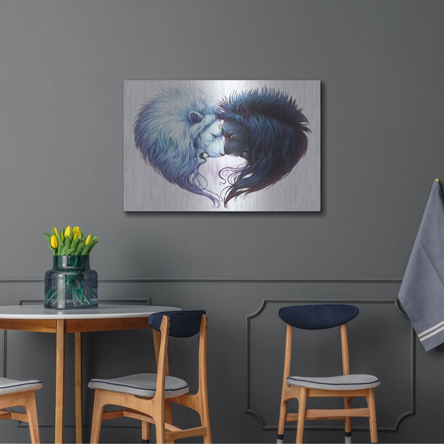 Luxe Metal Art 'Brotherhood' by JoJoesArt, Metal Wall Art,36x24