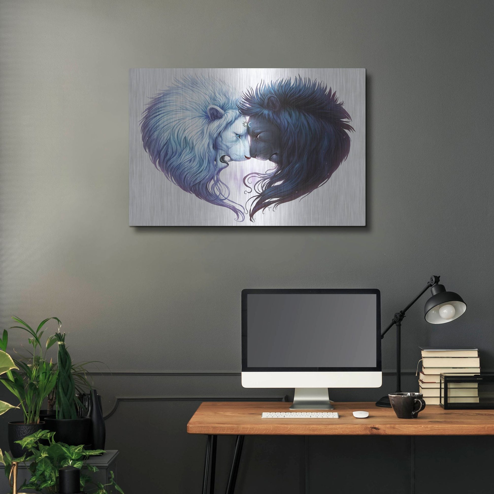 Luxe Metal Art 'Brotherhood' by JoJoesArt, Metal Wall Art,36x24