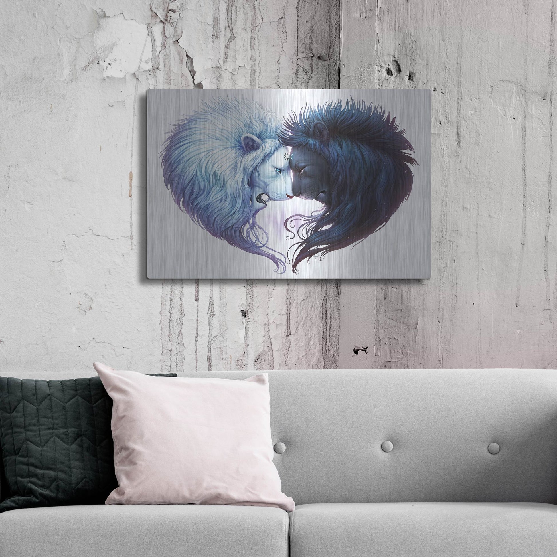 Luxe Metal Art 'Brotherhood' by JoJoesArt, Metal Wall Art,36x24